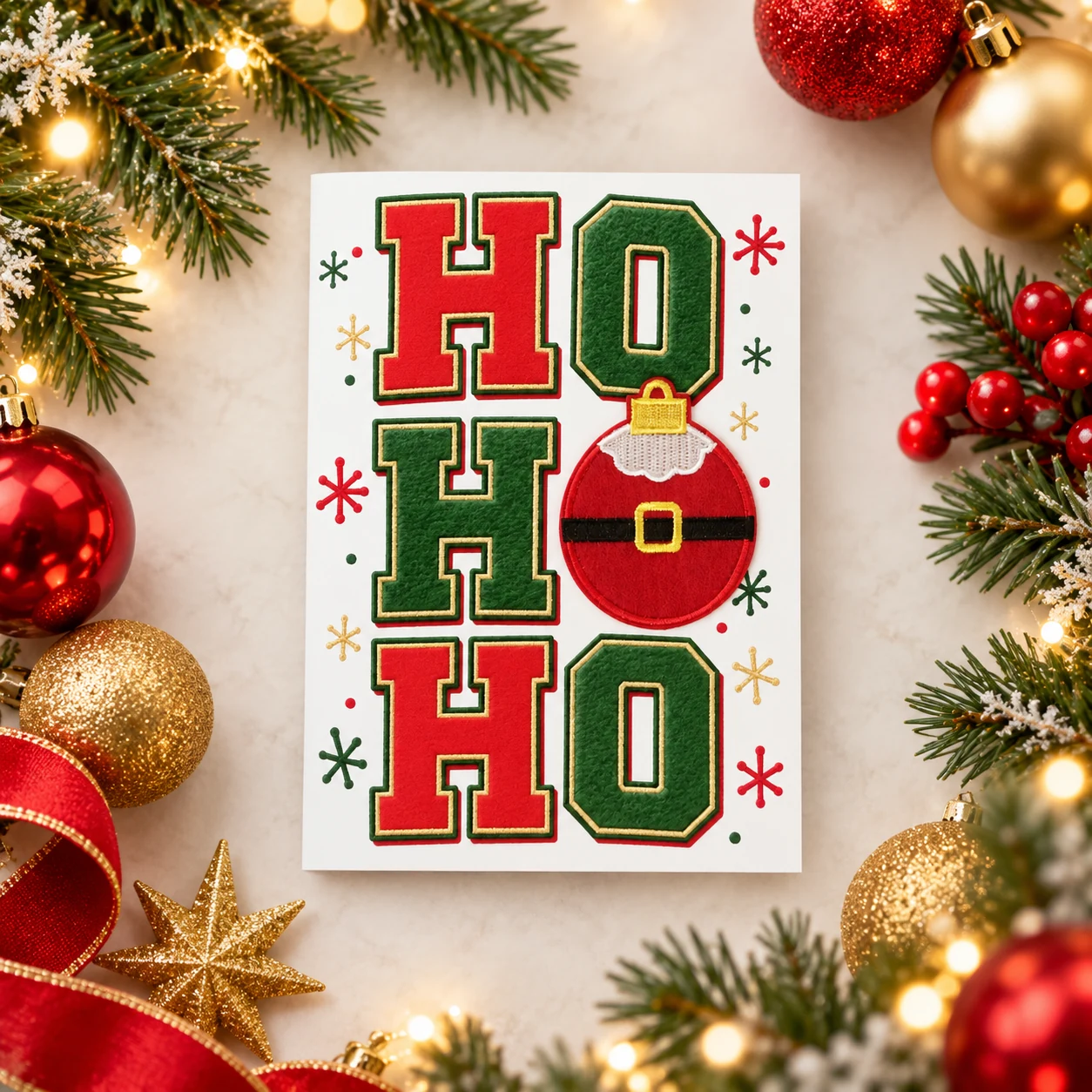 Ho Ho Ho Christmas card