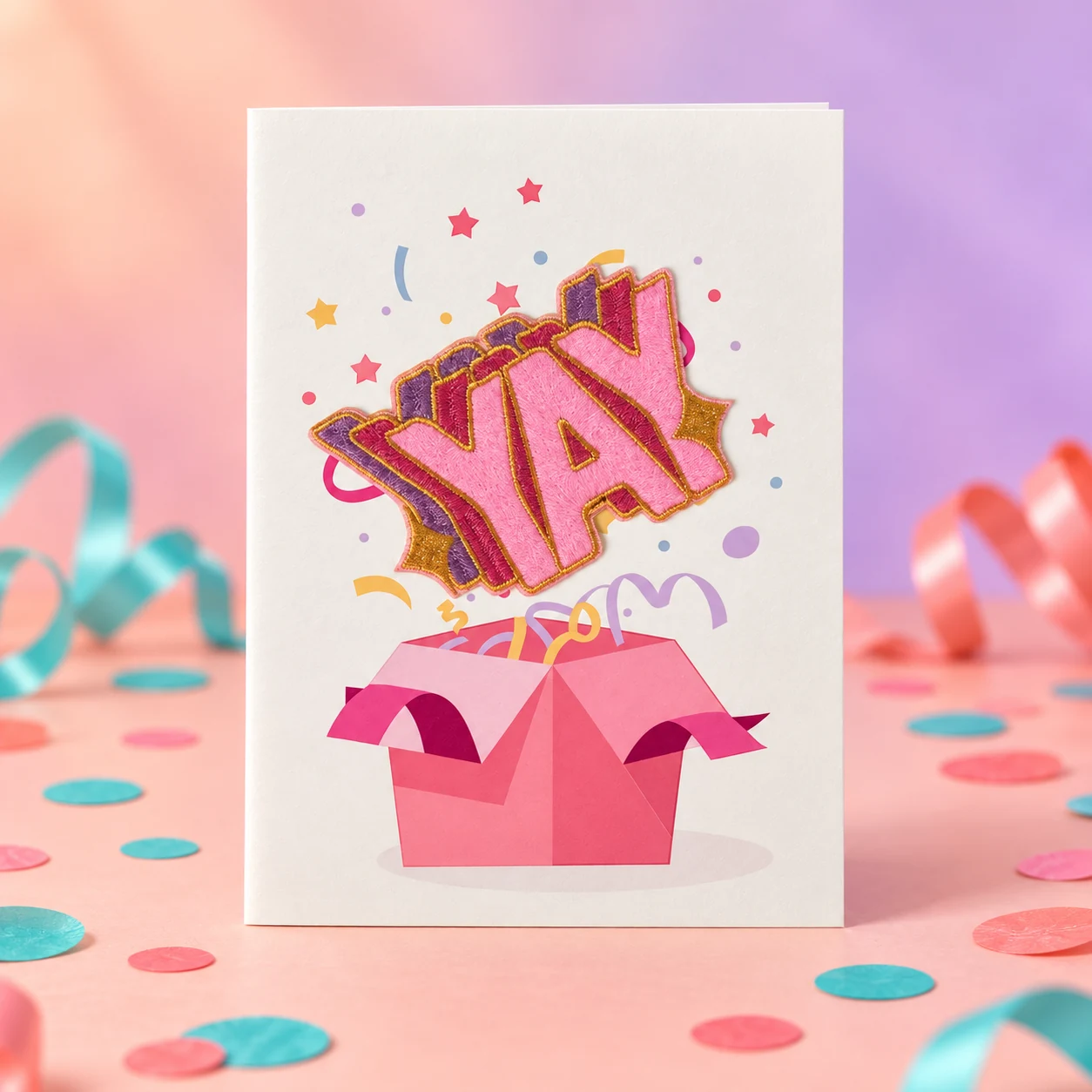 Colorful YAY celebration card